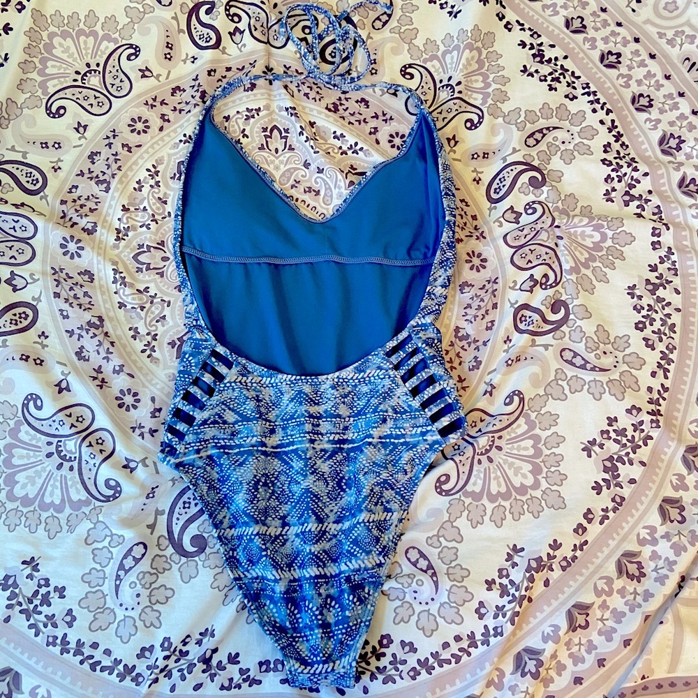 Blue One Piece Bathing Suit